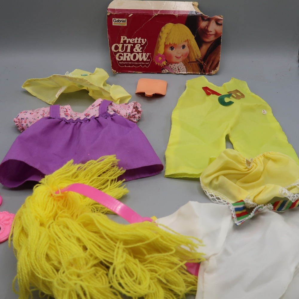 Vintage 1980 Gabriel Pretty Cut & Grow Doll Accessories Replacement Parts Repair